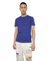 Cotton T-shirt with embossed logo - | Dolce & Gabbana