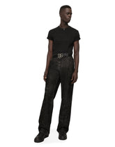 Cotton T-shirt with embossed logo - | Dolce & Gabbana