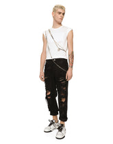 Cotton T-shirt with embossed logo - | Dolce & Gabbana