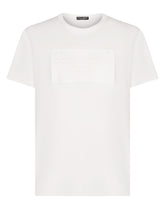 Cotton T-shirt with embossed logo - | Dolce & Gabbana