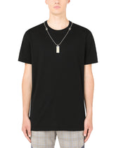 Cotton T-shirt with necklace - | Dolce & Gabbana