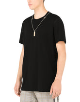 Cotton T-shirt with necklace - | Dolce & Gabbana