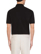 Cotton piqué polo-shirt with embroidery - | Dolce & Gabbana