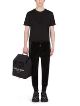 Cotton t-shirt with flocked Dolce&Gabbana logo - | Dolce & Gabbana