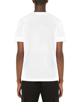 Cotton t-shirt with patch pocket - | Dolce & Gabbana