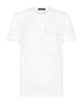 Cotton t-shirt with patch pocket - | Dolce & Gabbana