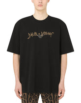 Cotton T-shirt with Dolce&Gabbana embroidery - | Dolce & Gabbana