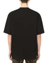 Cotton T-shirt with Dolce&Gabbana embroidery - | Dolce & Gabbana