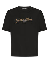 Cotton T-shirt with Dolce&Gabbana embroidery - | Dolce & Gabbana