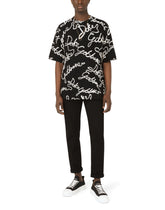 Jersey T-shirt with rubberized Dolce&Gabbana logo - | Dolce & Gabbana