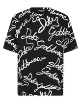 Jersey T-shirt with rubberized Dolce&Gabbana logo - | Dolce & Gabbana