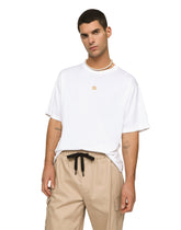 Cotton T-shirt with metallic DG logo - | Dolce & Gabbana