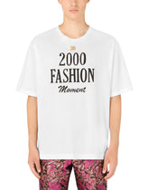 Cotton T-shirt with DG logo and print - | Dolce & Gabbana