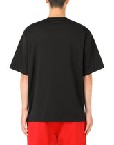 Cotton T-shirt with metallic DG logo - | Dolce & Gabbana