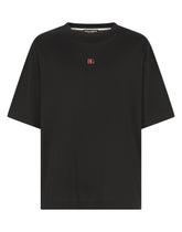 Cotton T-shirt with metallic DG logo - | Dolce & Gabbana