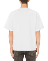 Technical jersey T-shirt with crystals and DG logo - | Dolce & Gabbana