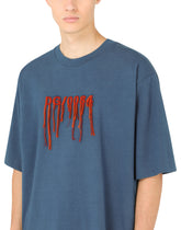 Cotton T-shirt with frayed DG embroidery - | Dolce & Gabbana