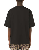 Cotton T-shirt with DG patch - | Dolce & Gabbana