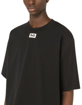 Cotton T-shirt with DG patch - | Dolce & Gabbana