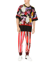 Jersey T-shirt with Flower print - | Dolce & Gabbana