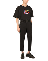 T-shirt with multi-colored DG patch - | Dolce & Gabbana