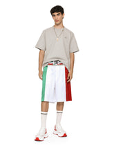 Technical jersey T-shirt with metallic DG logo - | Dolce & Gabbana