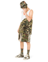 Camouflage patchwork singlet with DG patch - | Dolce & Gabbana