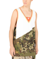 Camouflage patchwork singlet with DG patch - | Dolce & Gabbana