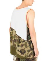 Camouflage patchwork singlet with DG patch - | Dolce & Gabbana