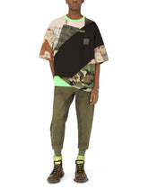 Cotton T-shirt with camouflage patchwork - | Dolce & Gabbana