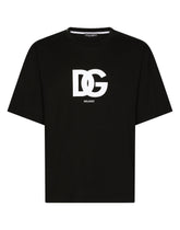 Cotton T-shirt with DG logo print - | Dolce & Gabbana