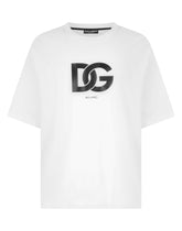 Cotton T-shirt with DG logo print - | Dolce & Gabbana