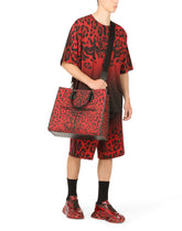 Cotton T-shirt with leopard print - | Dolce & Gabbana