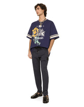 Printed cotton T-shirt with DG logo - | Dolce & Gabbana