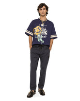 Printed cotton T-shirt with DG logo - | Dolce & Gabbana