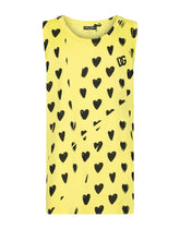 Jersey singlet with DG heart print - | Dolce & Gabbana