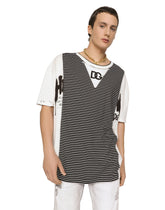 Printed jersey T-shirt with DG patch - | Dolce & Gabbana