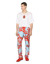 Silk jersey T-shirt with heraldic DG patch - | Dolce & Gabbana