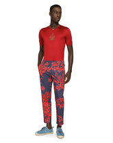 Silk jersey T-shirt with heraldic DG patch - | Dolce & Gabbana