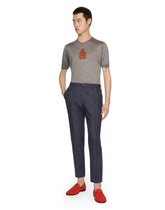 Silk jersey T-shirt with heraldic DG patch - | Dolce & Gabbana