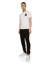 Cotton T-shirt with heraldic DG patch - | Dolce & Gabbana