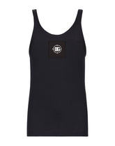 Fine-rib slim-fit singlet with Marina patch - | Dolce & Gabbana