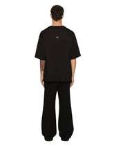 Printed cotton jersey T-shirt with DGVIB3 patch - | Dolce & Gabbana