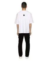 Printed cotton jersey T-shirt with DGVIB3 patch - | Dolce & Gabbana