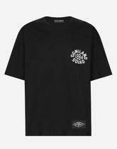Cotton T-shirt with logo print - | Dolce & Gabbana