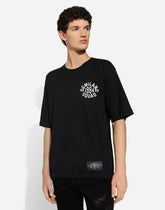 Cotton T-shirt with logo print - | Dolce & Gabbana