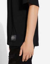 Cotton T-shirt with logo print - | Dolce & Gabbana