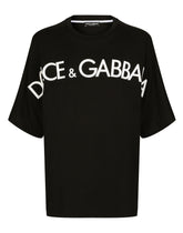Cotton round-neck T-shirt with 3D patch - | Dolce & Gabbana