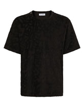 COTTON T-SHIRT WITH DG JACQUARD LOGO - | Dolce & Gabbana
