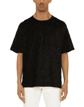 COTTON T-SHIRT WITH DG JACQUARD LOGO - | Dolce & Gabbana